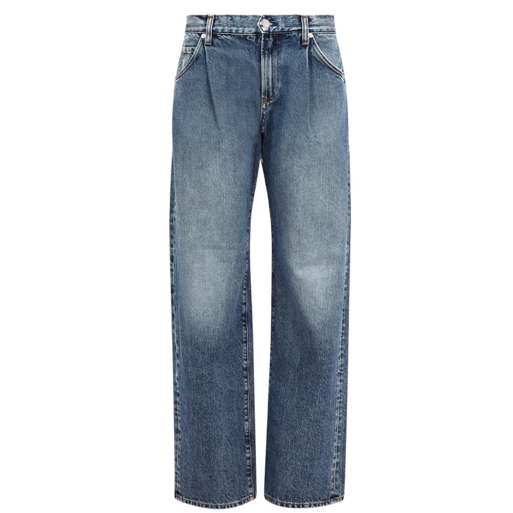 NWT Daily Blue by AG Mid Wash Jeans Style Love Pleated Straight Leg Sizes 27/31